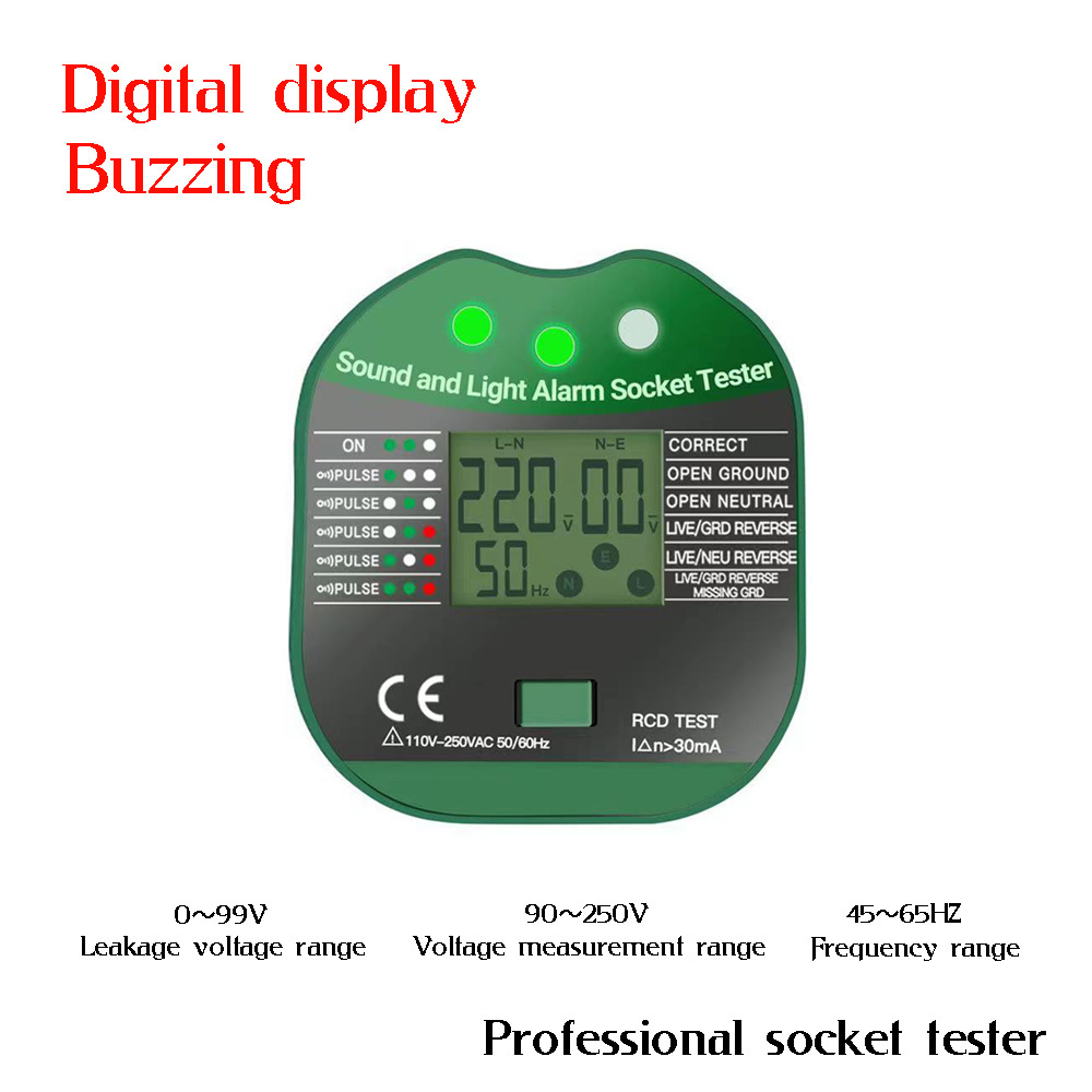 Power Tools Uk Review - HYC108 Digital Display Buzzing Socket Tester