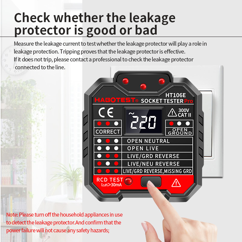 HT106 Digital Socket Tester Pr - Power Tools Uk Review 评论和价格