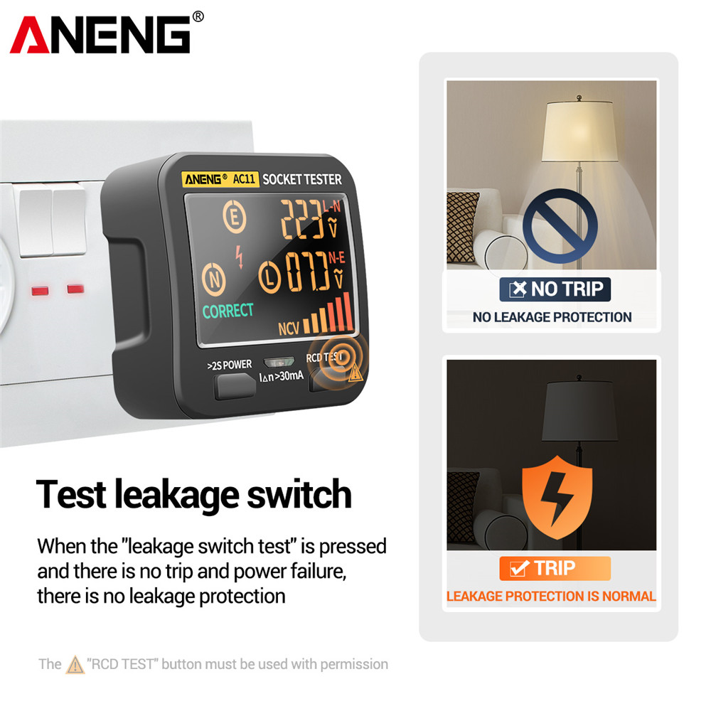 ANENG AC10/AC11 Socket Detecto - Power Tools Uk Review 评论和价格