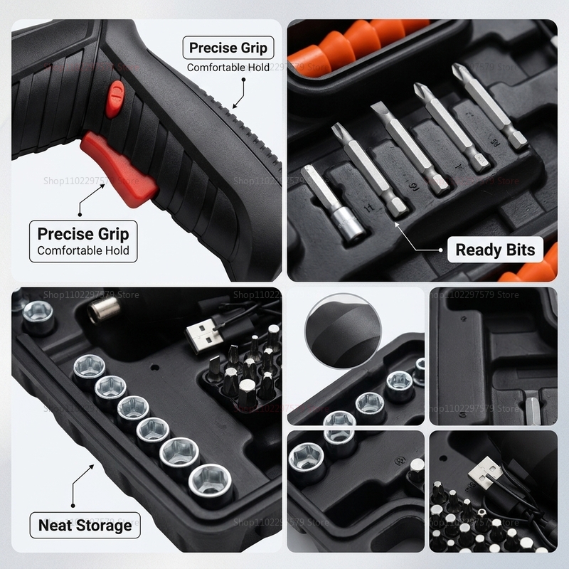 47Pcs Rechargeable Electric Sc - Power Tools List 评论和价格