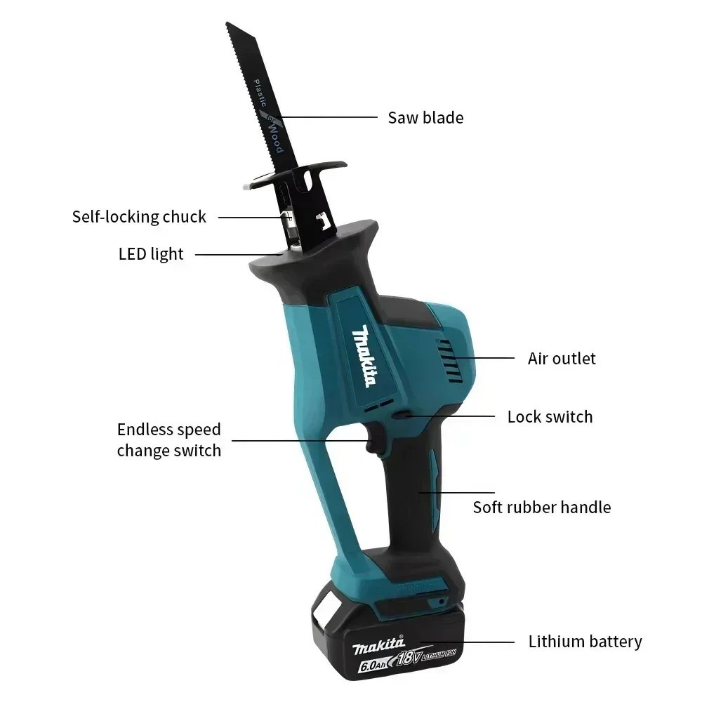 Makita DJR189 18V Cordless Ele - Reciprocating Saw Cordless 评论和价格