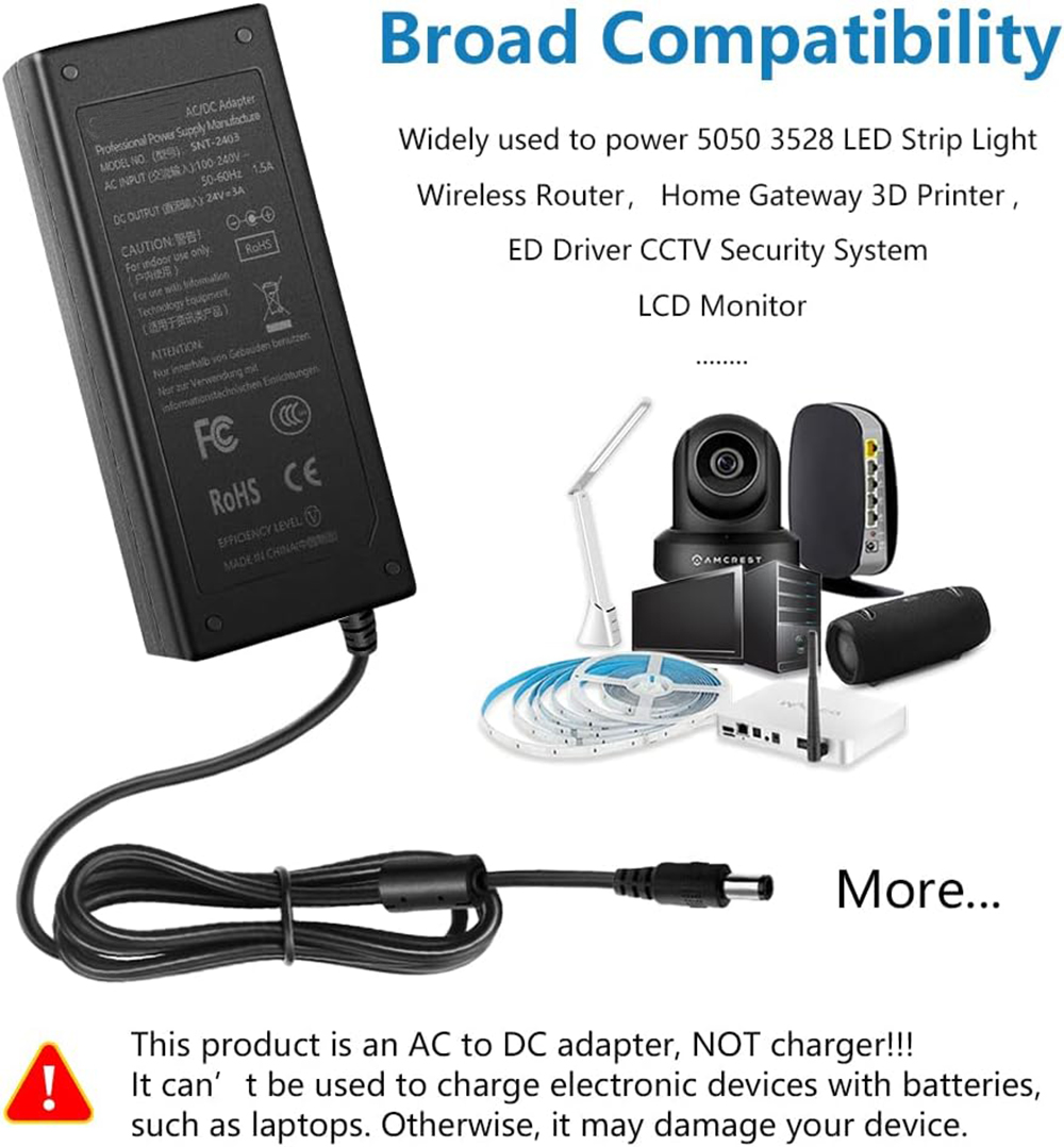24V AC Adapter Charger for Log - Power Tools List 评论和价格